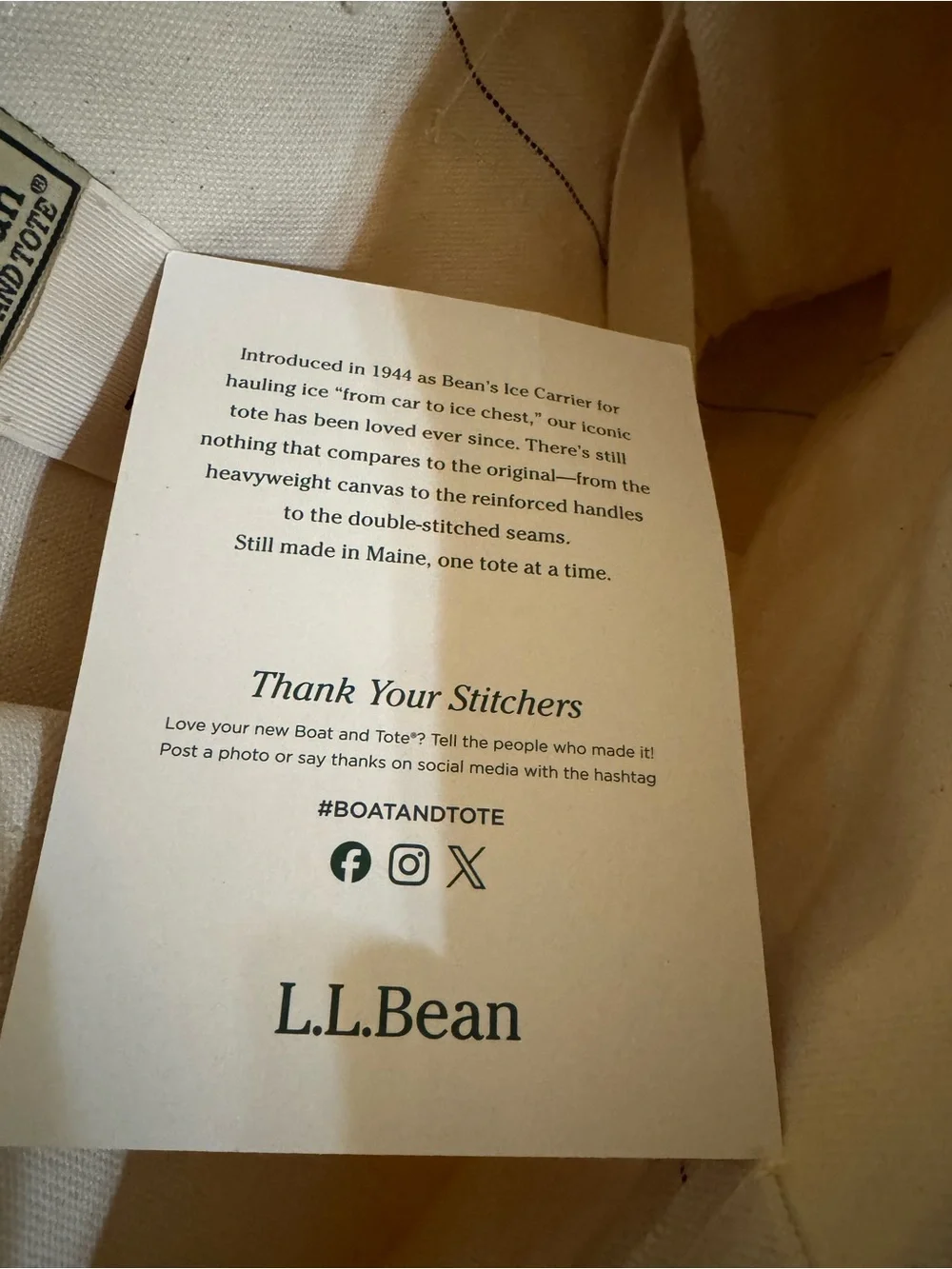 Tibi x L.L. Bean The Re-Imagined Boat and Tote Bag Natural